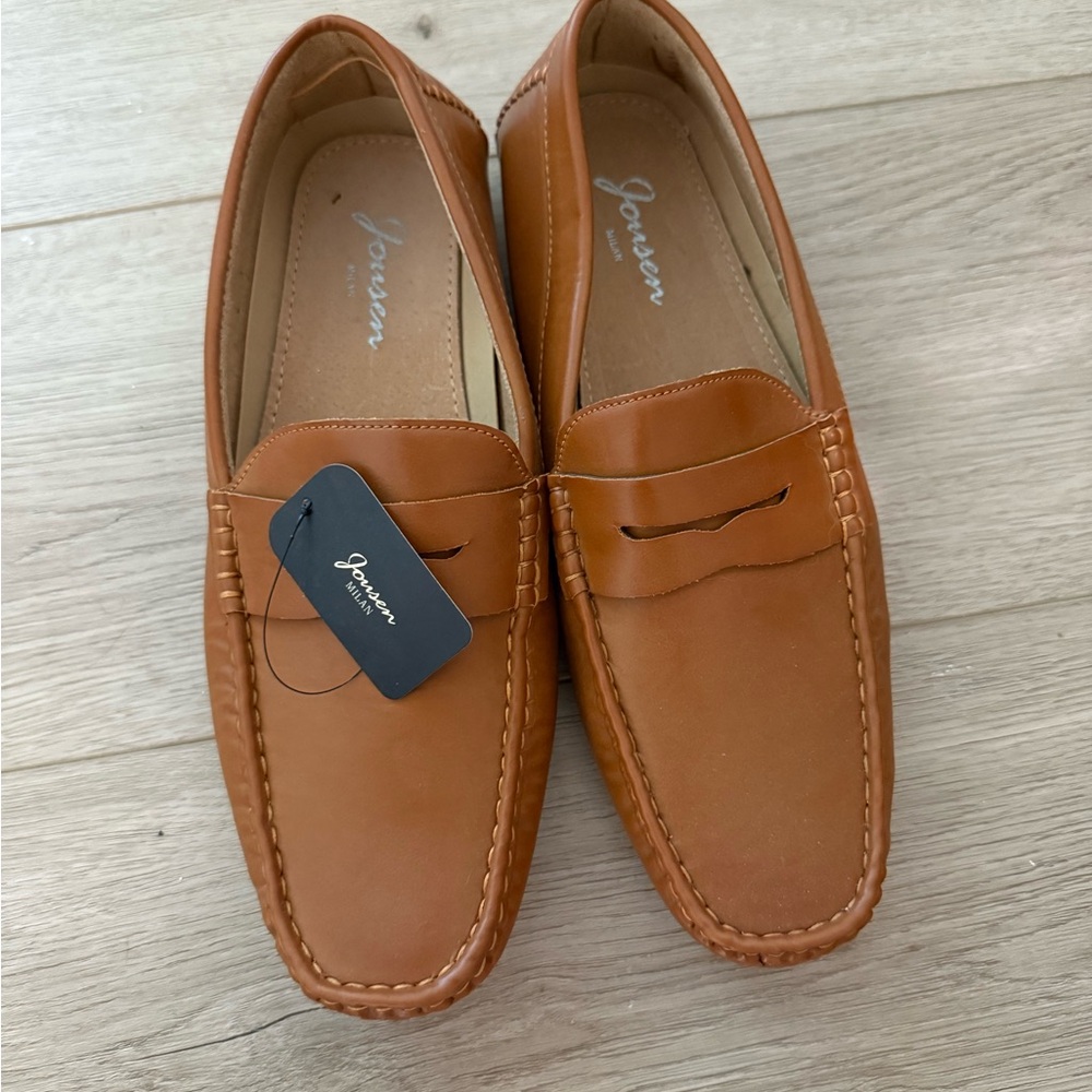 Josen Men's Brown Leather Loafers size 10 NWT